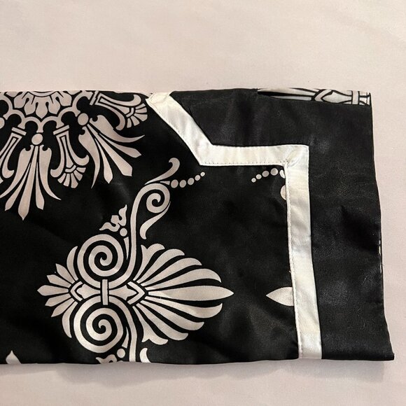 Lane Bryant Plus Black/White Satin Tunic/Blouse - Picture 4 of 7